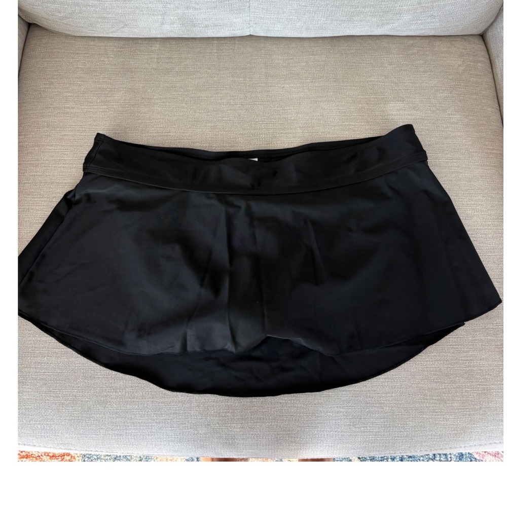 Merona Women Black Swim Skirt Bottom with Built-in Brief Size XL NWT